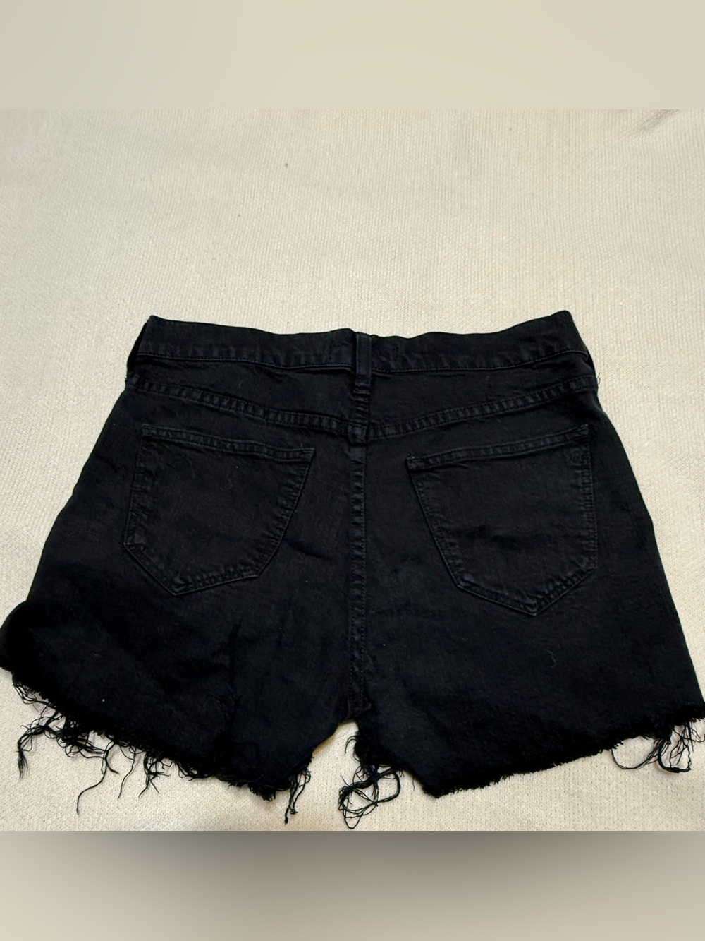 Madewell Black Denim Cutoff Shorts casual Beach 99% algodón size 24 - Picture 3 of 11